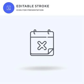 Calendar icon vector, filled flat sign, solid pictogram isolated on white, logo Stock Illustration