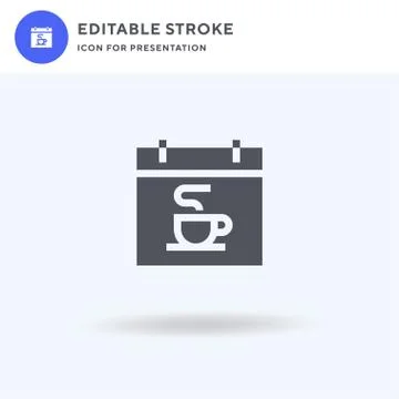 Calendar icon vector, filled flat sign, solid pictogram isolated on white, logo Stock Illustration