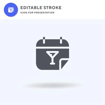Calendar icon vector, filled flat sign, solid pictogram isolated on white, logo Stock Illustration