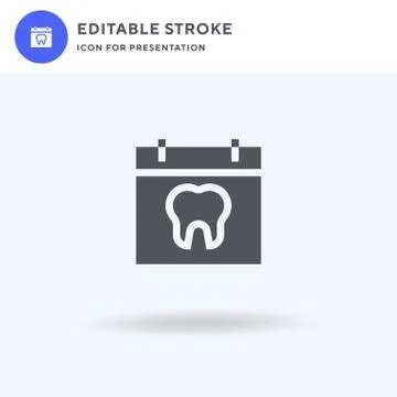 Calendar icon vector, filled flat sign, solid pictogram isolated on white, logo Stock Illustration