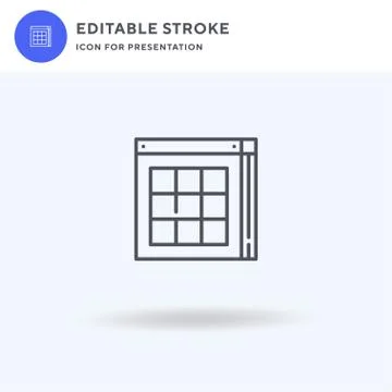 Calendar icon vector, filled flat sign, solid pictogram isolated on white, logo Illustrazione stock