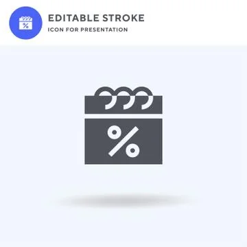 Calendar icon vector, filled flat sign, solid pictogram isolated on white, logo Illustrazione stock
