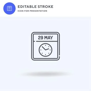 Calendar icon vector, filled flat sign, solid pictogram isolated on white, logo Illustrazione stock