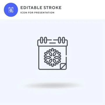 Calendar icon vector, filled flat sign, solid pictogram isolated on white, logo Illustrazione stock