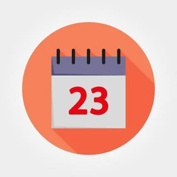 Calendar. Icon. Vector. Flat. Stock Illustration