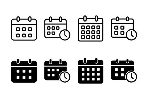 Calendar icon vector illustration. Calender sign and symbol. Schedule icon .. Stock Illustration