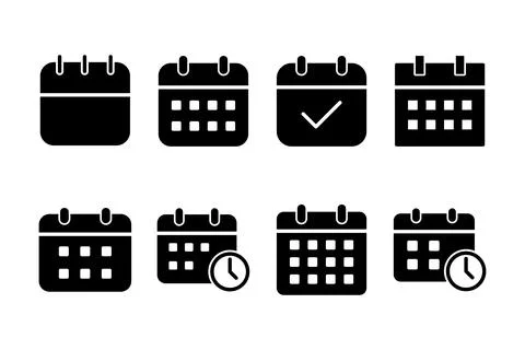 Calendar icon vector illustration. Calender sign and symbol. Schedule icon .. Stock Illustration