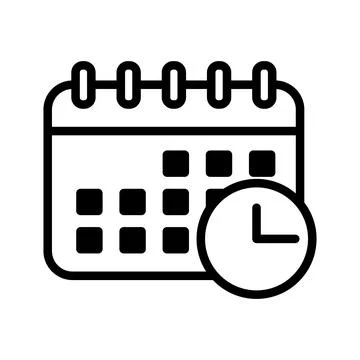 Calendar icon vector isolated on white background Illustrazione stock