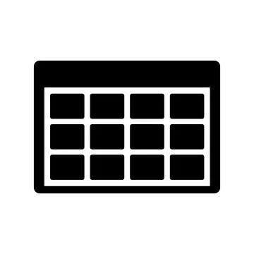Calendar icon vector isolated on white background for your web Stock Illustration