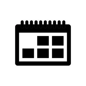 Calendar icon vector isolated on white background for your web Stock Illustration