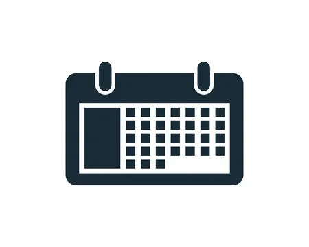 Calendar Icon Vector Logo Template Illustration Design Ilustración de archivo