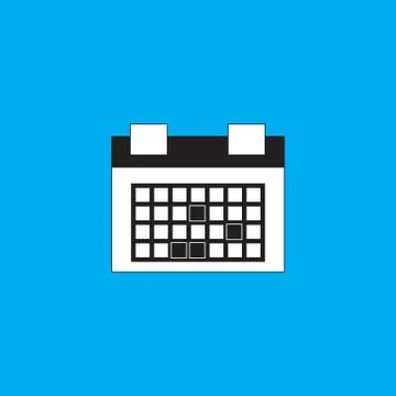 Calendar icon vector, solid logo illustration, pictogram isolate Illustrazione stock