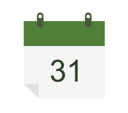 Calendar icon on white background Stock Illustration