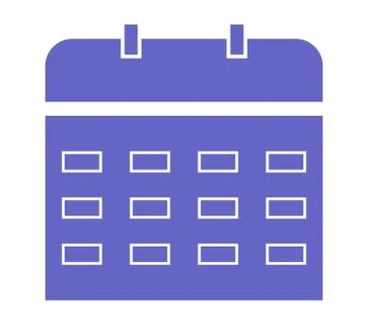 Calendar icon on white background Stock Illustration