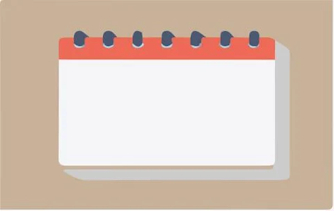 Calendar icon on white background Stock Illustration