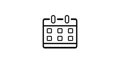 Calendar Icon with Zero Zero Date Display Stock Footage 332984243