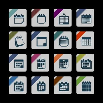 Calendar icons Stock Illustration