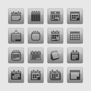 Calendar icons Stock Illustration