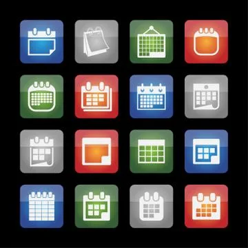 Calendar icons Stock Illustration