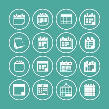 Calendar icons Stock Illustration