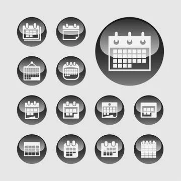 Calendar icons Stock Illustration