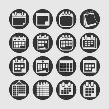Calendar icons Stock Illustration