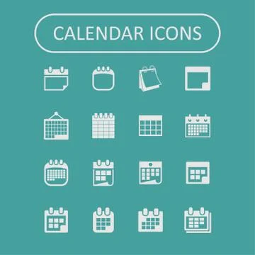 Calendar icons Stock Illustration