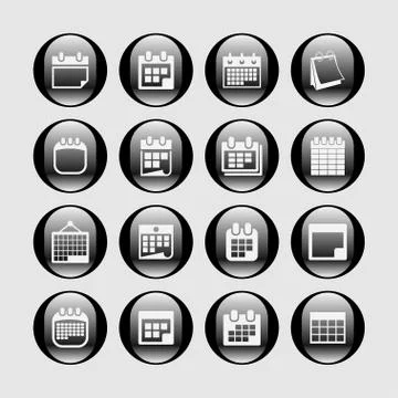 Calendar icons Stock Illustration