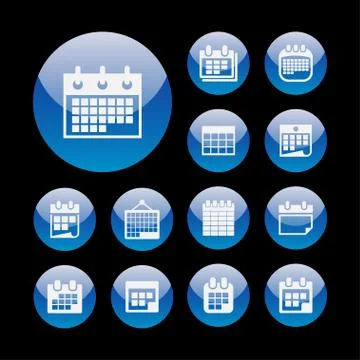 Calendar icons Stock Illustration