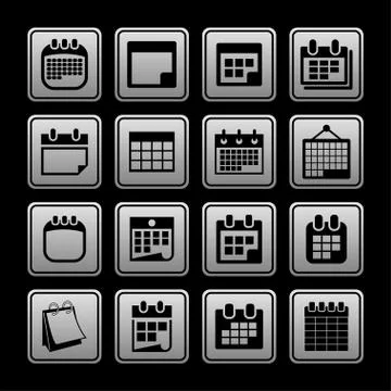 Calendar icons Stock Illustration