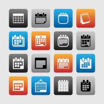 Calendar icons Stock Illustration