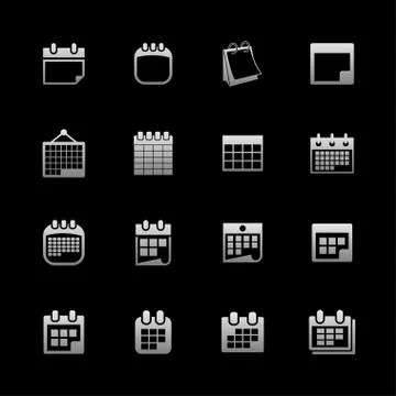 Calendar icons Stock Illustration