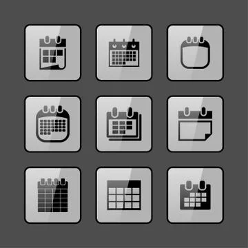 Calendar icons Stock Illustration