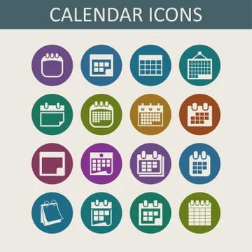 Calendar icons Stock Illustration