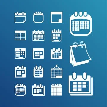 Calendar icons Stock Illustration
