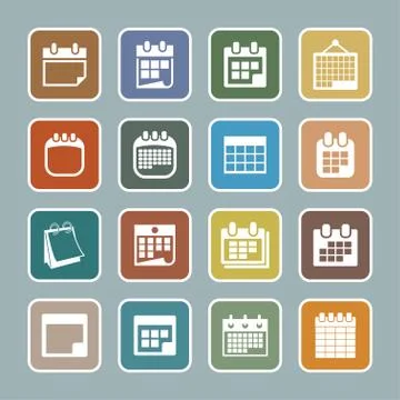 Calendar icons Stock Illustration