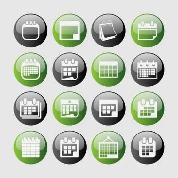 Calendar icons Stock Illustration