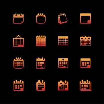Calendar icons Stock Illustration