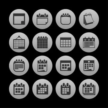 Calendar icons Stock Illustration