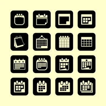 Calendar icons Stock Illustration