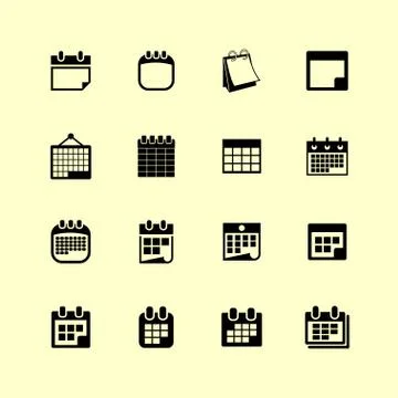 Calendar icons Stock Illustration