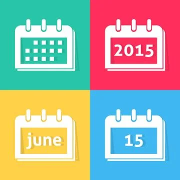 Calendar icons Stock Illustration