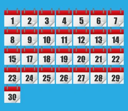 Calendar icons. Stock Illustration
