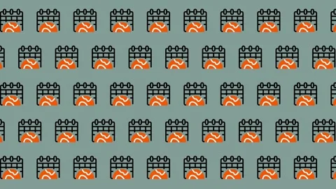 Calendar Icons Pattern Background. Stock Footage 325383261