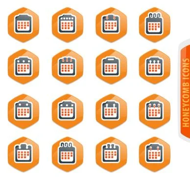 Calendar icons set Stock Illustration