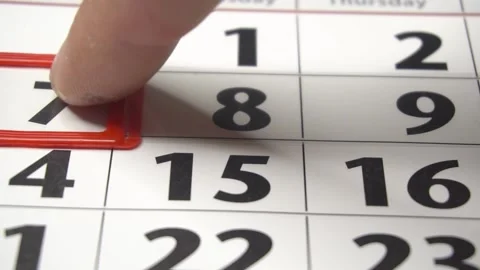 Calendar with an important event for 8 March, International Women's Day. 2022 Stock Footage 222623228