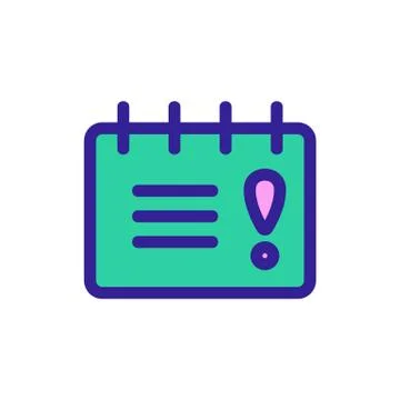 Calendar is an important vector icon. Isolated contour symbol illustration Illustrazione stock
