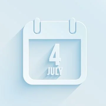 Calendar for Independence Day. Stock Illustration