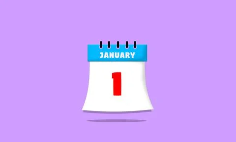 Calendar january 01-2 Stock Illustration