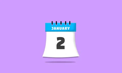 Calendar january 02 Stock Illustration